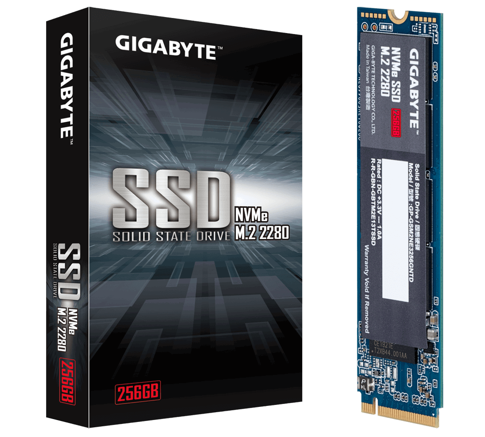 Ổ cứng SSD Gigabyte 256GB M.2 2280 PCIe NVMe Gen 3x4 (Đọc 1700MB/s, Ghi 1100MB/s) 