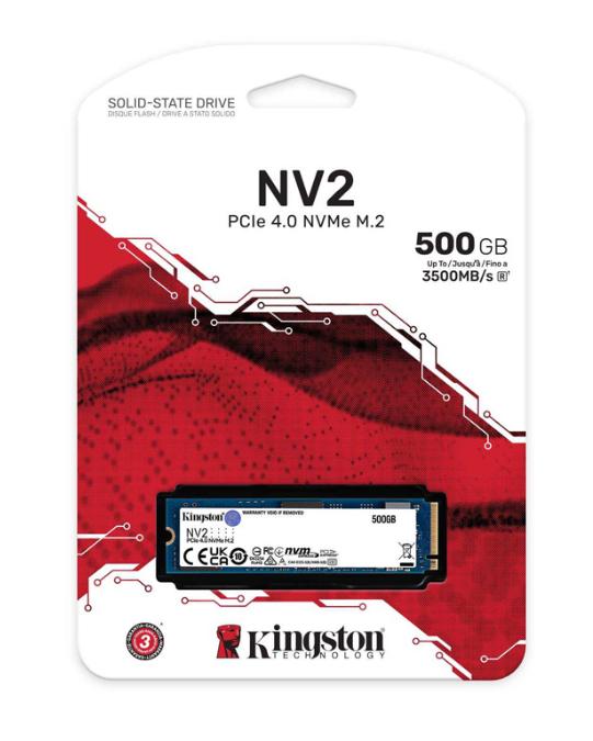 SSD Kingston 500GB NV2 PCIe 4.0 x4 NVMe M.2 (SNV2S/500G)