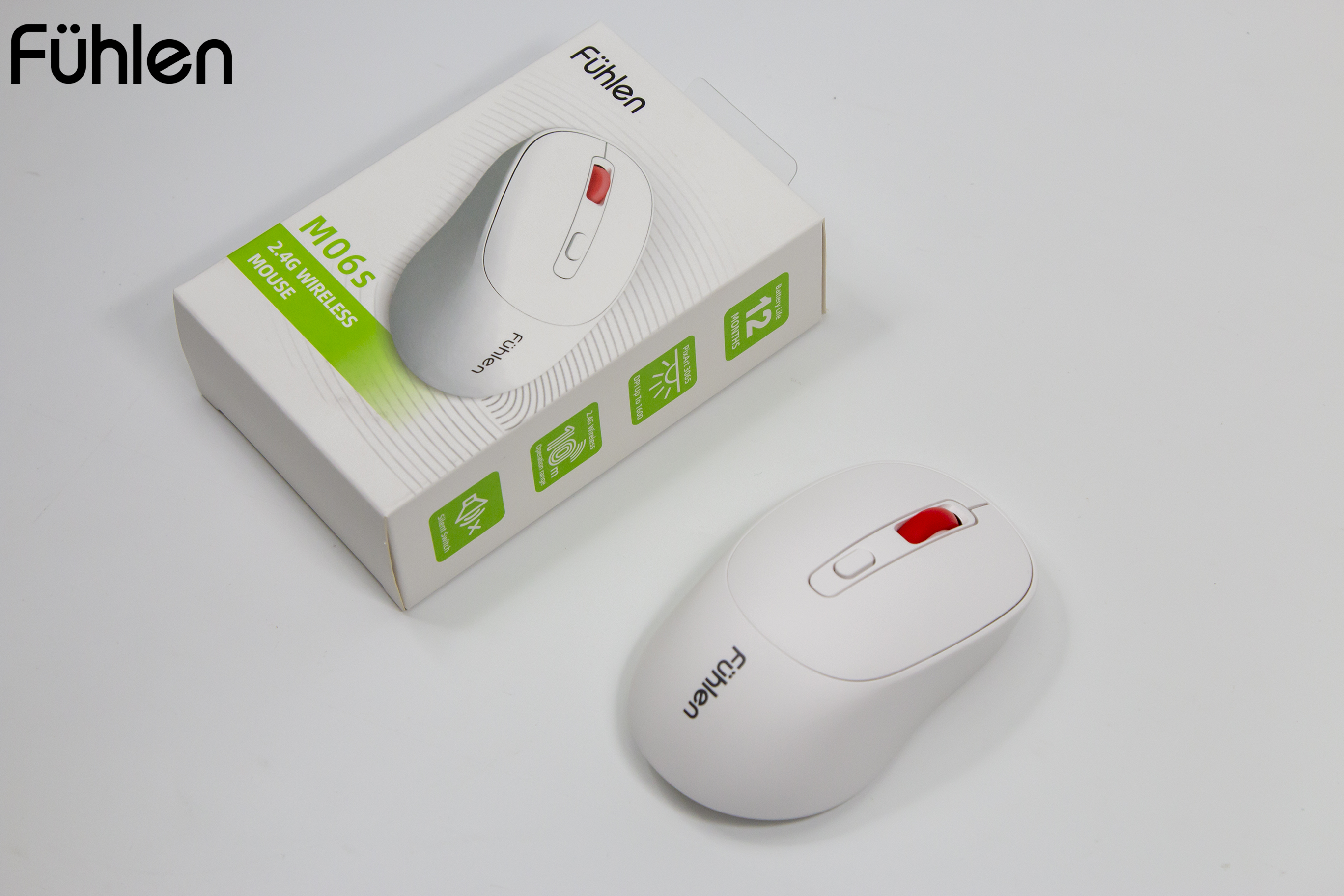 Mouse không dây Fuhlen M06S Trắng