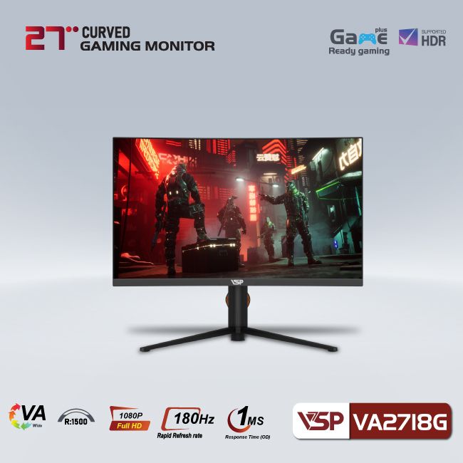 Màn hình cong VSP VA2718G R1500 180HZ - 1MS