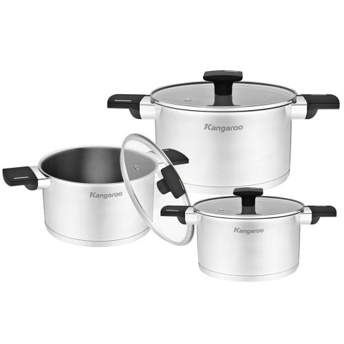 Bộ nồi Inox 5 lớp, đáy từ, Size16-20-24 KG2IP3S3