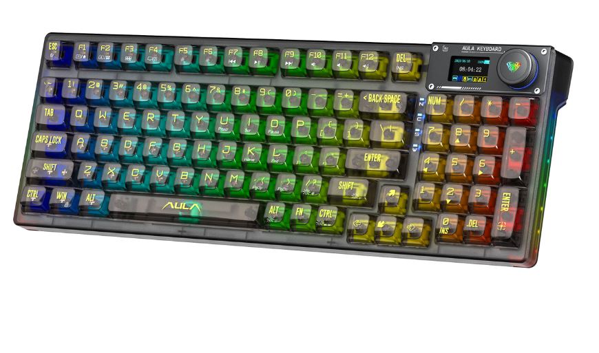 Bàn phím Cơ Key Gaming 3 mode AULA F98 Pro - Đen ( Bluetooth/ Wireless/ Led RGB )