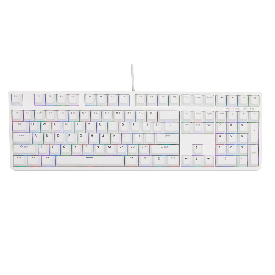 Bàn phím cơ Fuhlen CK108S Black On White - Blue Switch